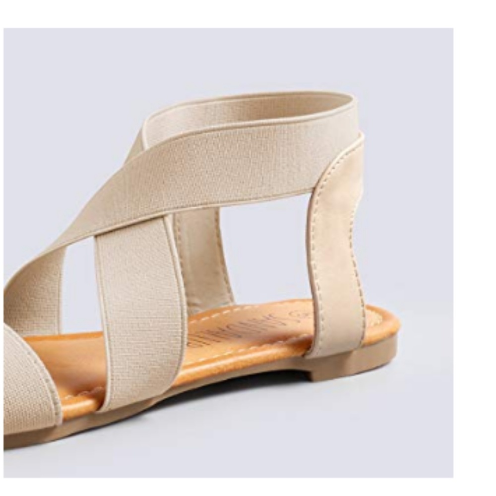 Elastic Flat Sandals - Picture 3 of 7